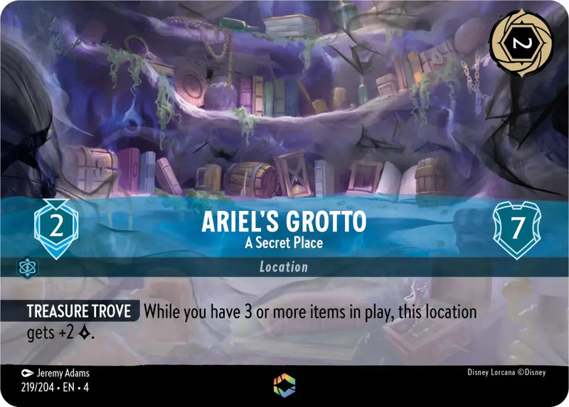 Ariel’s Grotto - A Secret Place (Enchanted) (219/204) [Ursula’s Return] - Lorcana Single