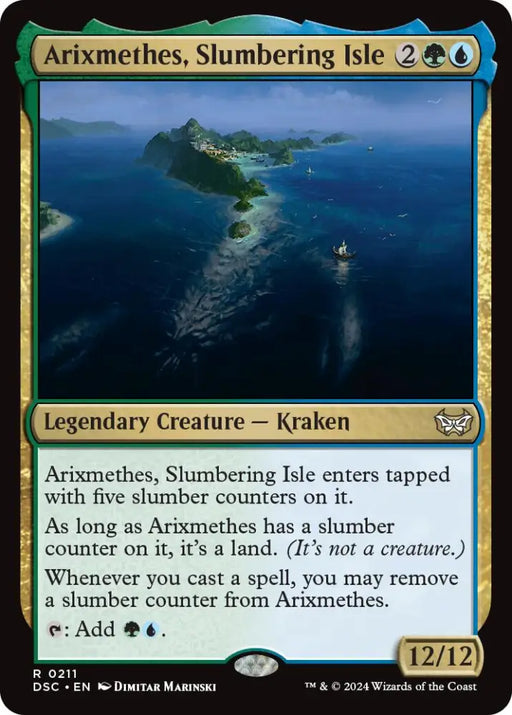 Arixmethes Slumbering Isle [Duskmourn: House of Horror Commander] - MTG Single