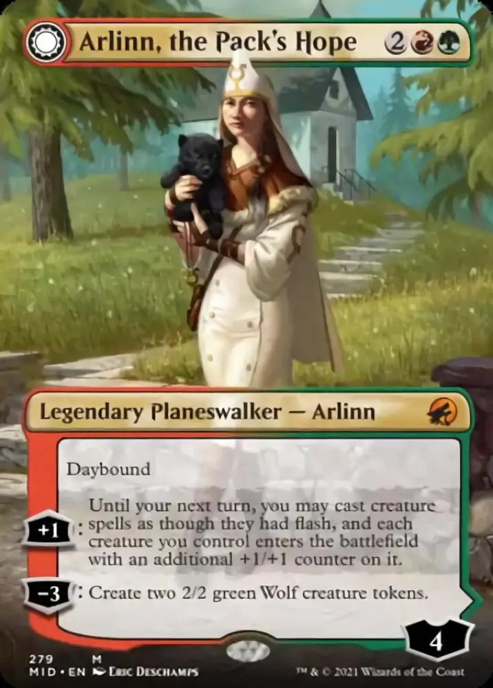 Arlinn the Pack’s Hope // Arlinn the Moon’s Fury (Borderless) [Innistrad: Midnight Hunt] - MTG Single