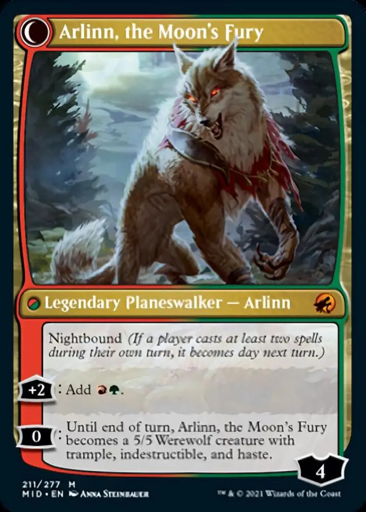 Arlinn the Pack’s Hope // Arlinn the Moon’s Fury [Innistrad: Midnight Hunt] - MTG Single