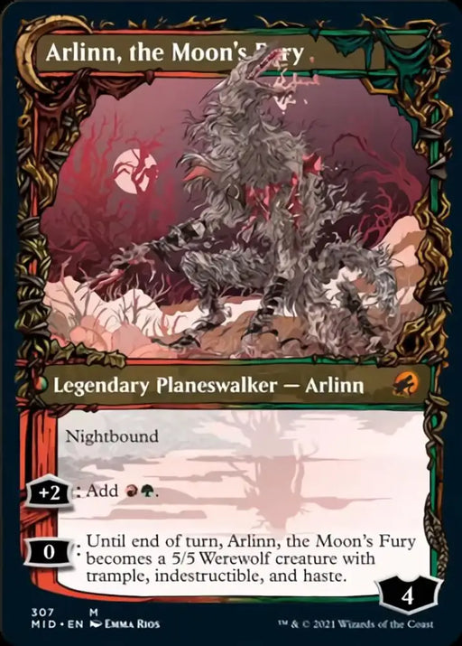 Arlinn the Pack’s Hope // Arlinn the Moon’s Fury (Showcase Equinox) [Innistrad: Midnight Hunt] - MTG Single