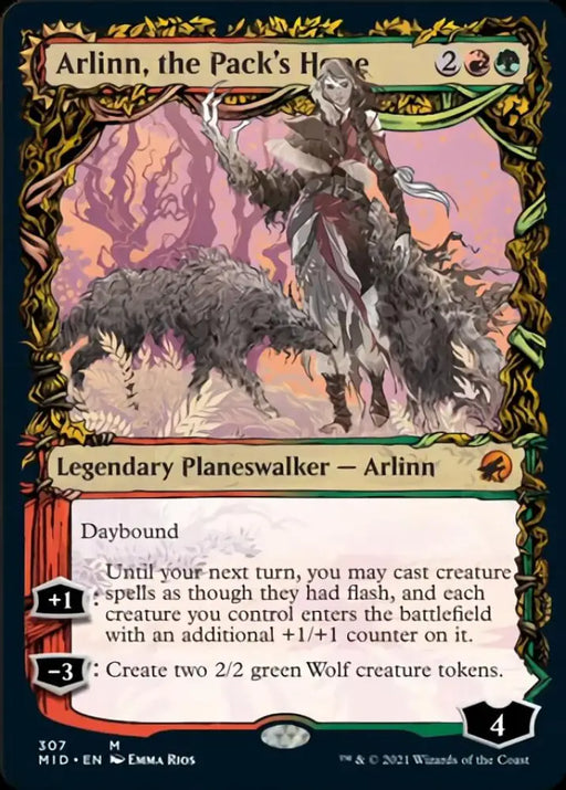 Arlinn the Pack’s Hope // Arlinn the Moon’s Fury (Showcase Equinox) [Innistrad: Midnight Hunt] - MTG Single