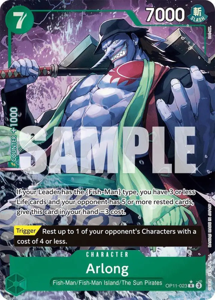 Arlong (Alternate Art) (OP11-023) [A Fist of Divine Speed]