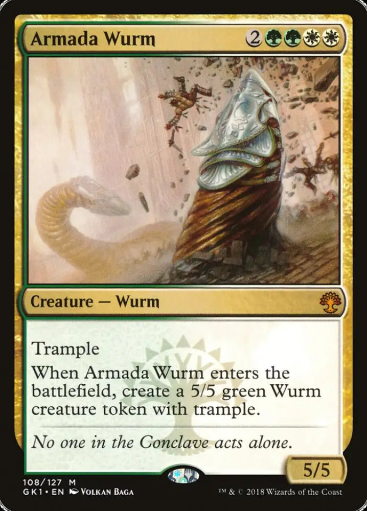 Armada Wurm [Guilds of Ravnica Guild Kit] - MTG Single