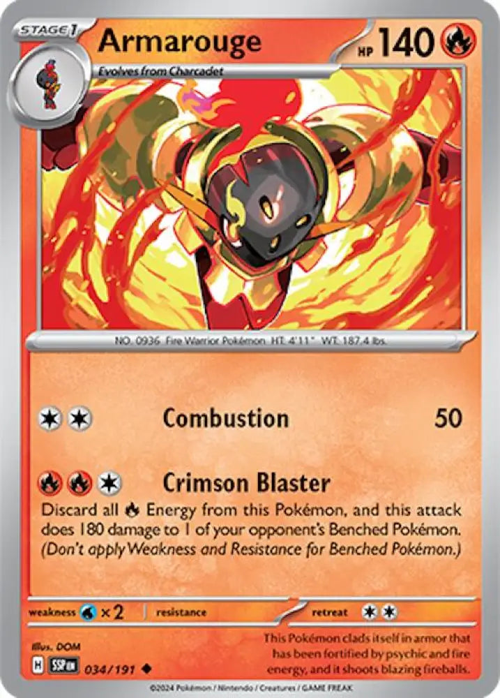 Armarouge (034/191) [Scarlet & Violet: Surging Sparks] - Pokemon Single