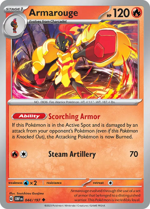Armarouge (044/197) [Scarlet & Violet: Obsidian Flames] - Pokemon Single