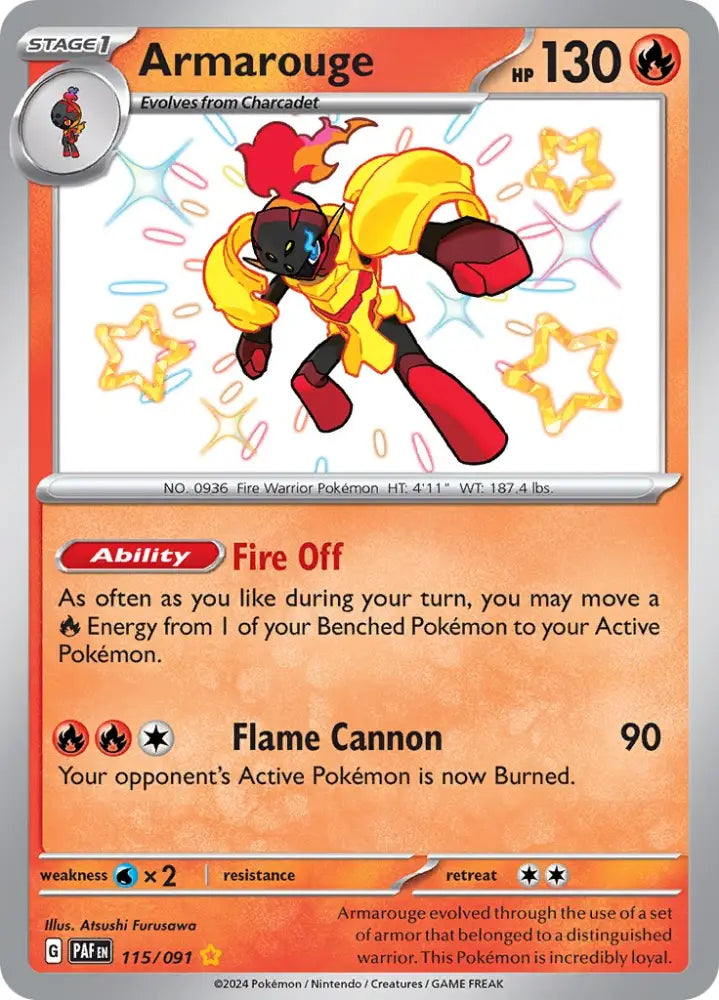 Armarouge (115/091) [Scarlet & Violet: Paldean Fates] - Pokemon Single