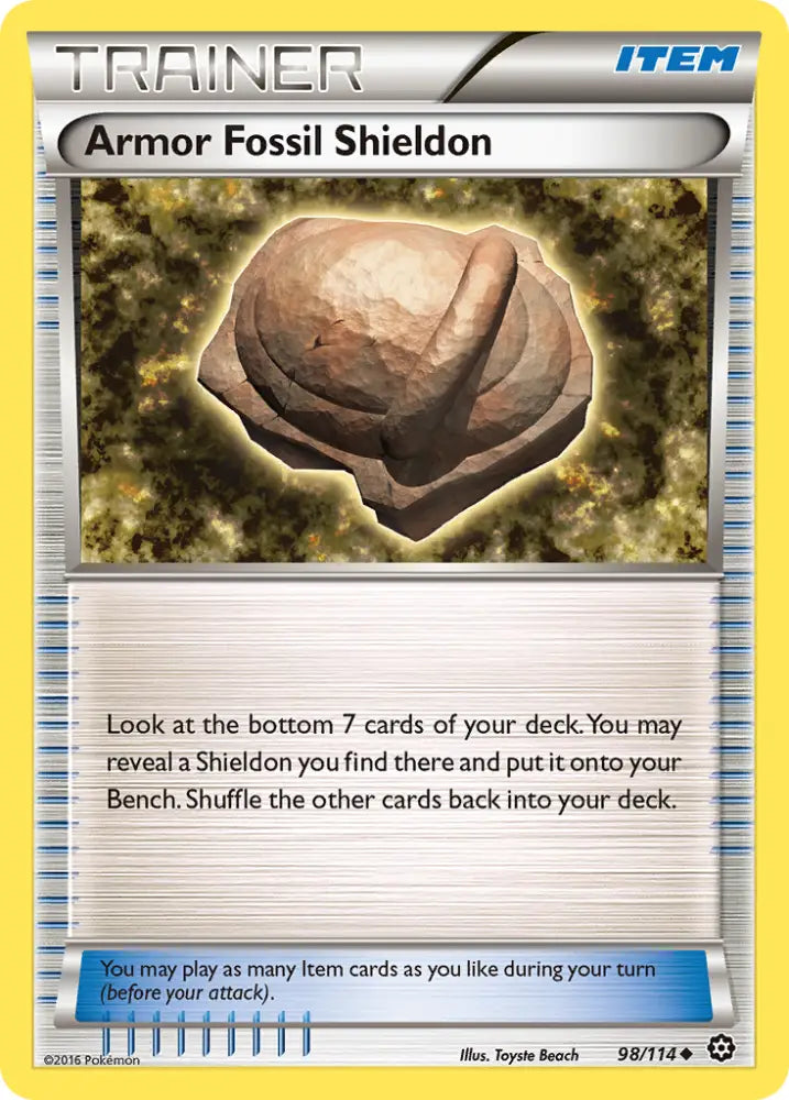 Armor Fossil Shieldon (98/114) [XY: Steam Siege] - Pokemon Single