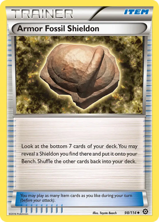 Armor Fossil Shieldon (98/114) [XY: Steam Siege] - Pokemon Single