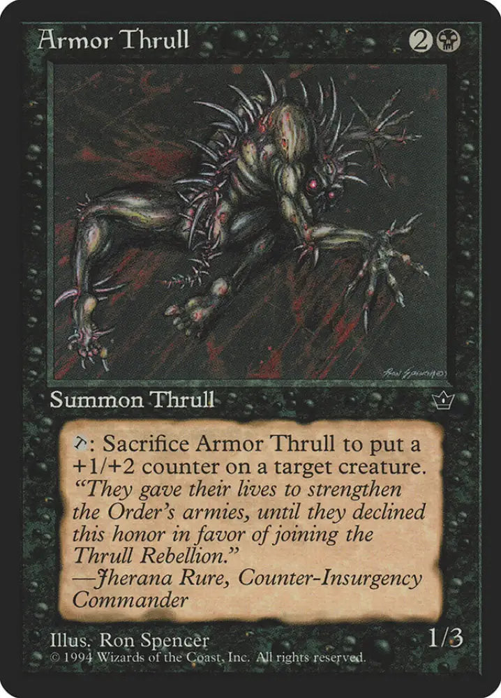 Armor Thrull (Ron Spencer) [Fallen Empires] - MTG Single