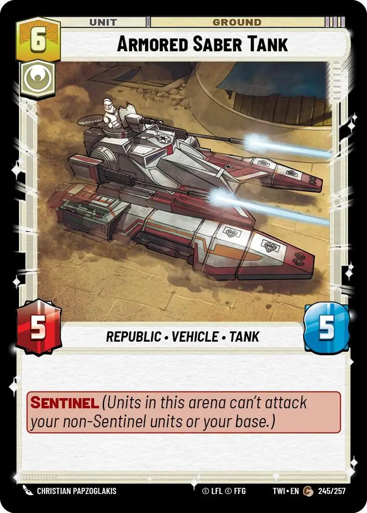 Armored Saber Tank (245/257) [Twilight of the Republic] - Star Wars: Unlimited Single