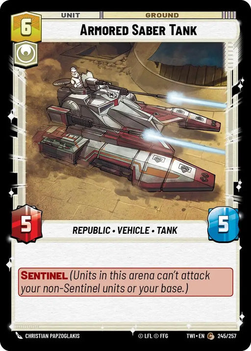 Armored Saber Tank (245/257) [Twilight of the Republic] - Star Wars: Unlimited Single