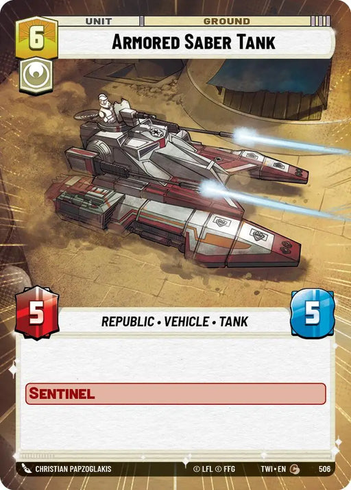 Armored Saber Tank (Hyperspace) (506) [Twilight of the Republic] - Star Wars: Unlimited Single
