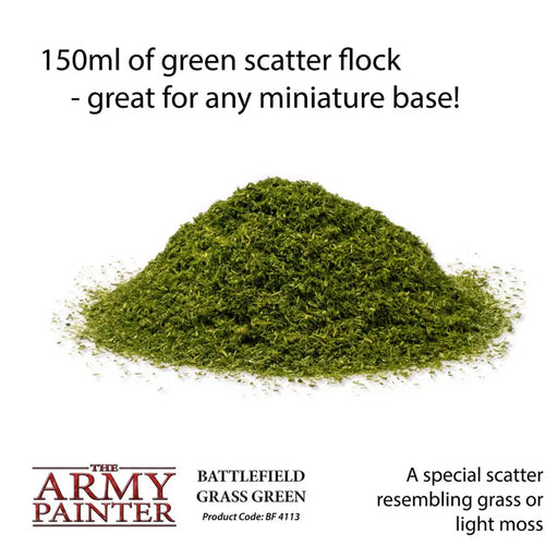 Army Painter: Battlefields Grass Green Flock 150mL - The Army Painter