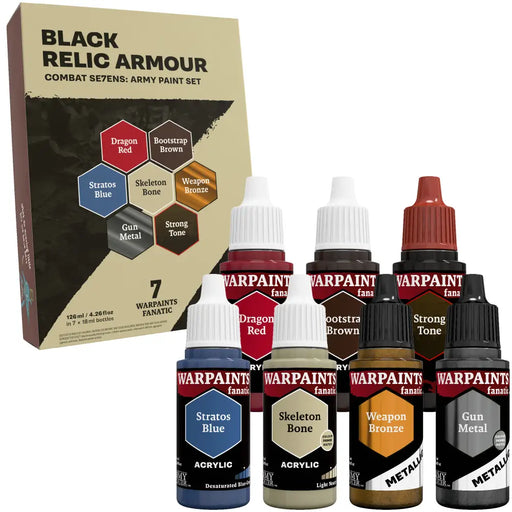 Army Painter - Combat Se7ens: Black Relic Armour Paint Set - The Army Painter
