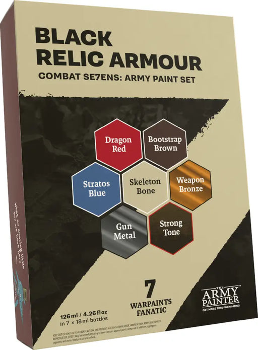 Army Painter - Combat Se7ens: Black Relic Armour Paint Set - The Army Painter
