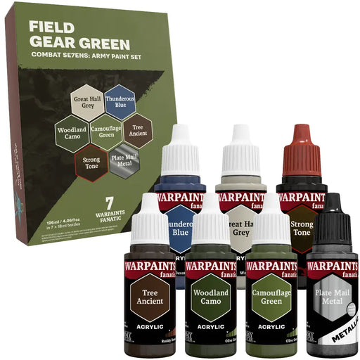 Army Painter - Combat Se7ens: Field Gear Green Paint Set - The Army Painter