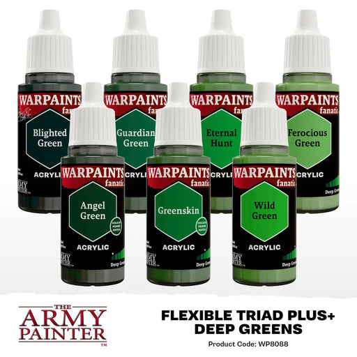 Army Painter - Warpaints: Fanatic Flexible Triad Plus+ Deep Greens - The Army Painter