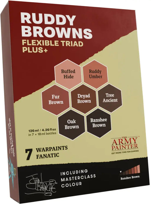 Army Painter - Warpaints: Fanatic Flexible Triad Plus+ Ruddy Browns - The Army Painter