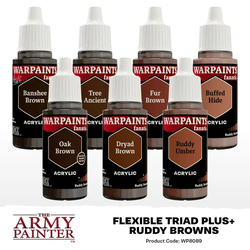 Army Painter - Warpaints: Fanatic Flexible Triad Plus+ Ruddy Browns - The Army Painter