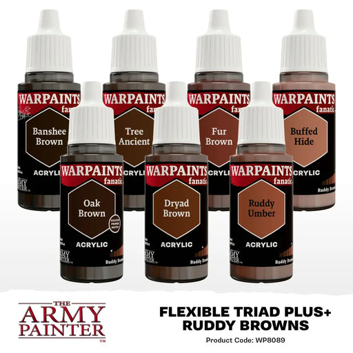 Army Painter - Warpaints: Fanatic Flexible Triad Plus+ Ruddy Browns - The Army Painter