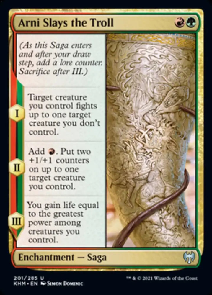 Arni Slays the Troll [Kaldheim] - MTG Single