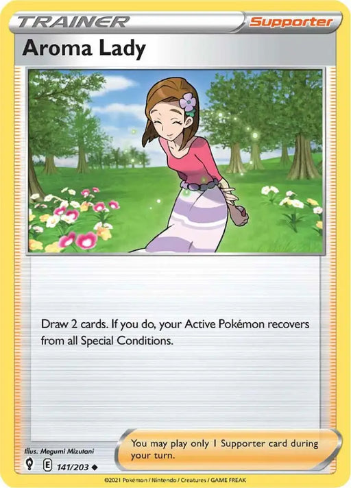 Aroma Lady (141/203) [Sword & Shield: Evolving Skies] - Pokemon Single