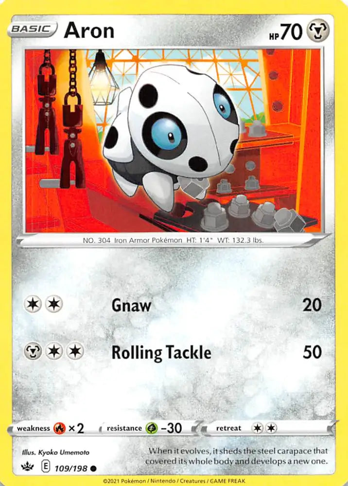 Aron (109/198) [Sword & Shield: Chilling Reign] - Pokemon Single