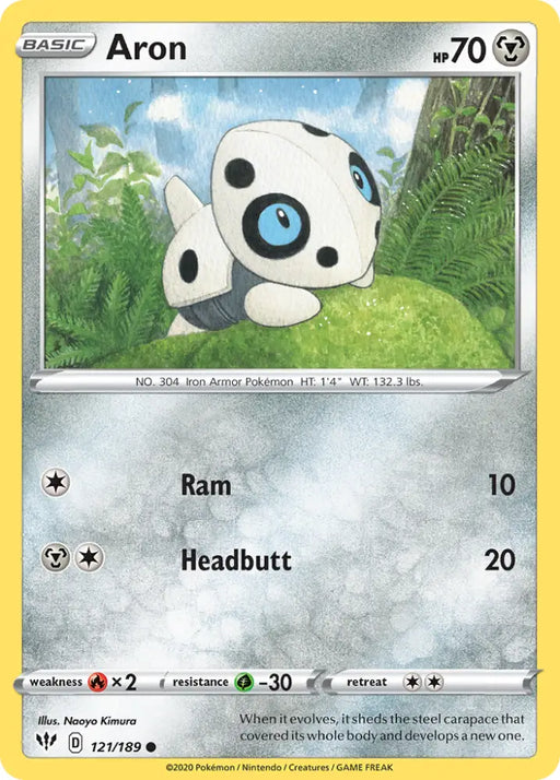 Aron (121/189) [Sword & Shield: Darkness Ablaze] - Pokemon Single