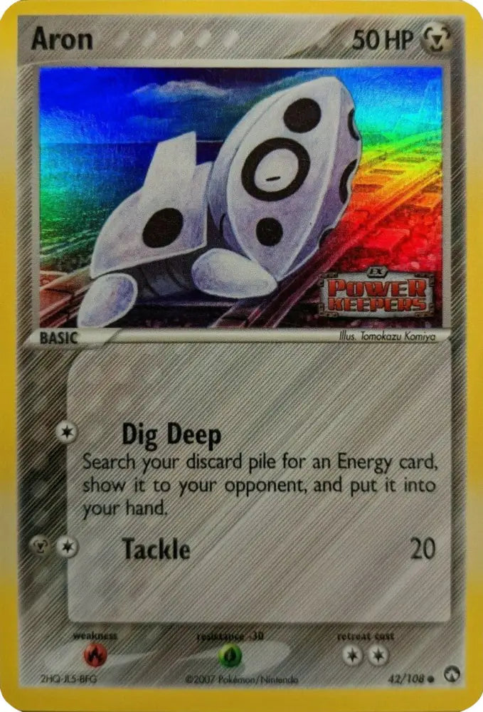 Aron (42/108) (Stamped) [EX: Power Keepers] - Pokemon Single