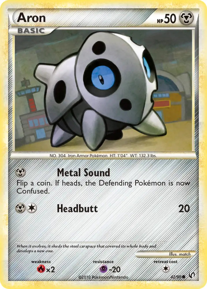 Aron (42/90) [HeartGold & SoulSilver: Undaunted] - Pokemon Single