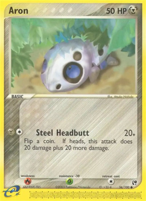 Aron (56/100) [EX: Sandstorm] - Pokemon Single
