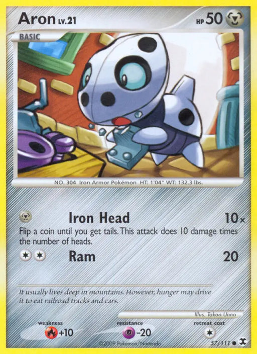 Aron (57/111) [Platinum: Rising Rivals] - Pokemon Single