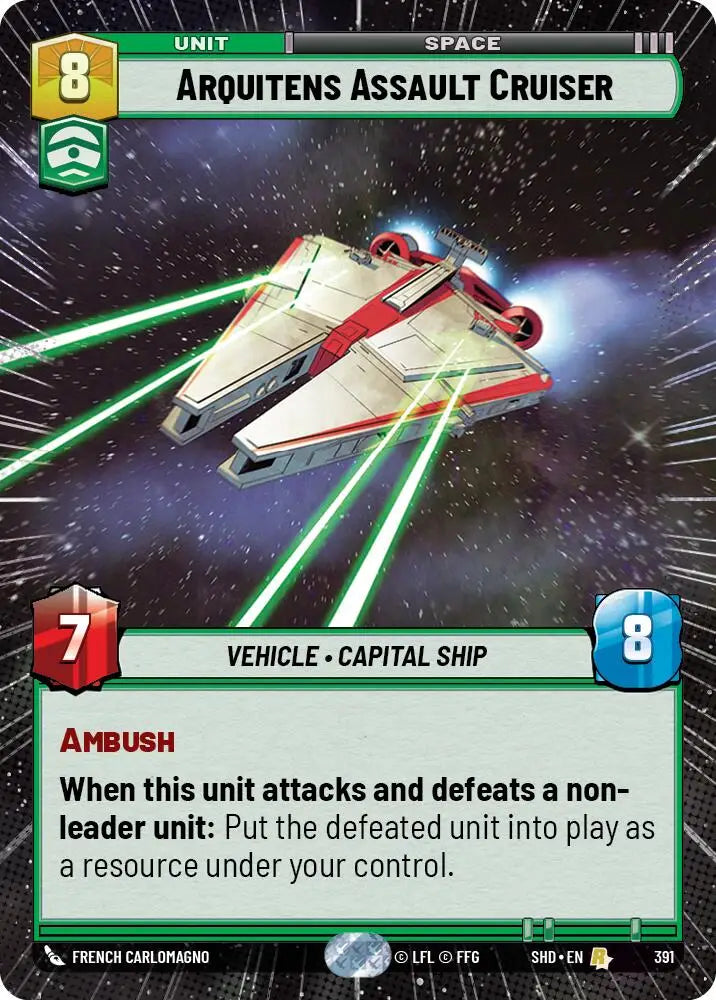 Arquitens Assault Cruiser (Hyperspace) (391) [Shadows of the Galaxy] - Star Wars: Unlimited Single