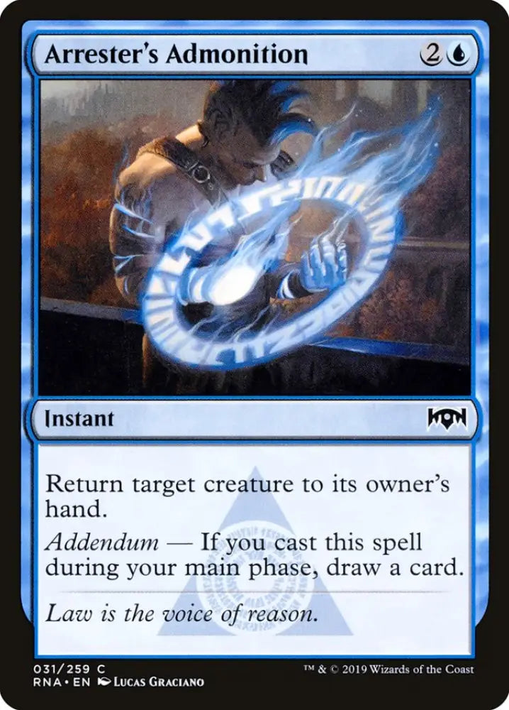 Arrester’s Admonition [Ravnica Allegiance] - MTG Single