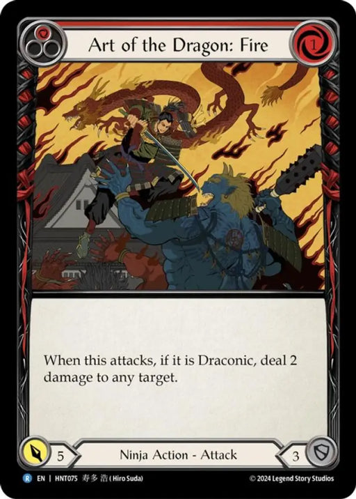Art of the Dragon: Fire [The Hunted] Rainbow Foil - Flesh And Blood Single