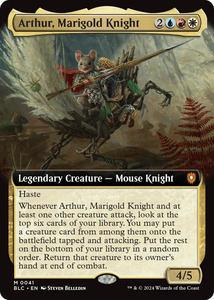 Arthur Marigold Knight (Extended Art) [Bloomburrow Commander] - MTG Single
