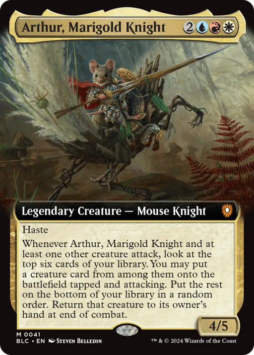 Arthur Marigold Knight (Extended Art) [Bloomburrow Commander] - MTG Single