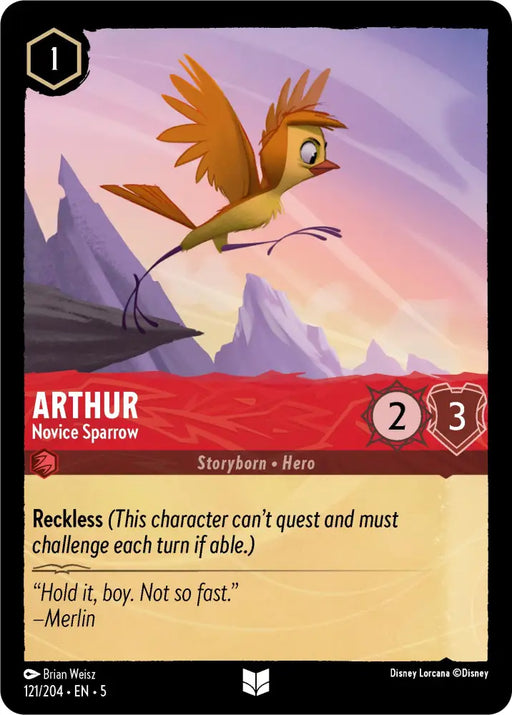Arthur - Novice Sparrow (121/204) [Shimmering Skies] - Lorcana Single