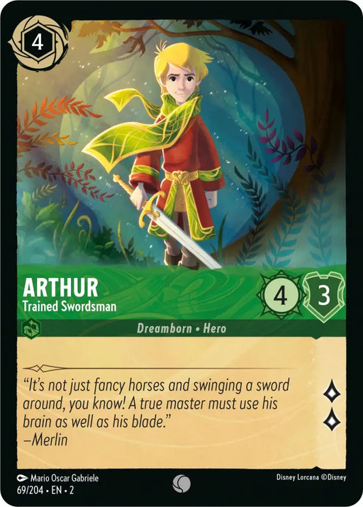 Arthur - Trained Swordsman (69/204) [Rise of the Floodborn] - Lorcana Single