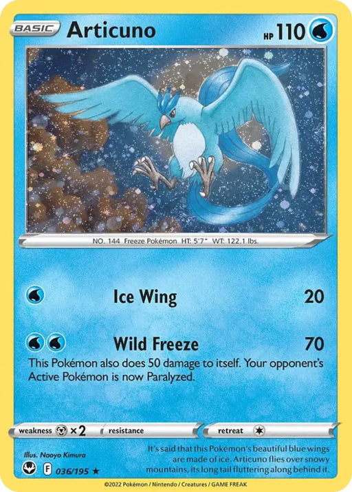 Articuno (036/195) (Cosmos Holo) [Sword & Shield: Base Set] - Pokemon Single