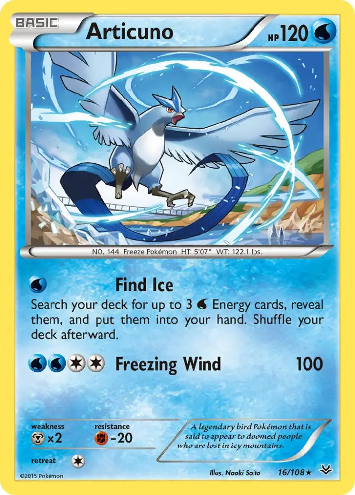 Articuno (16/108) (Theme Deck Exclusive) [XY: Roaring Skies] - Pokemon Single