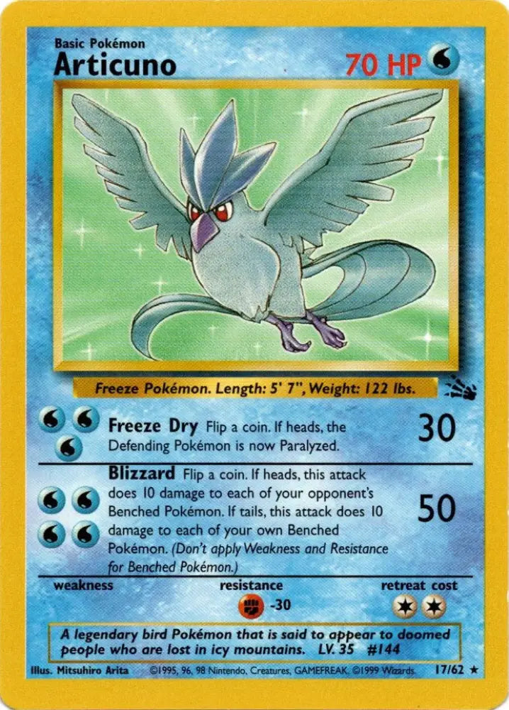 Articuno (17/62) [Fossil Unlimited] - Pokemon Single