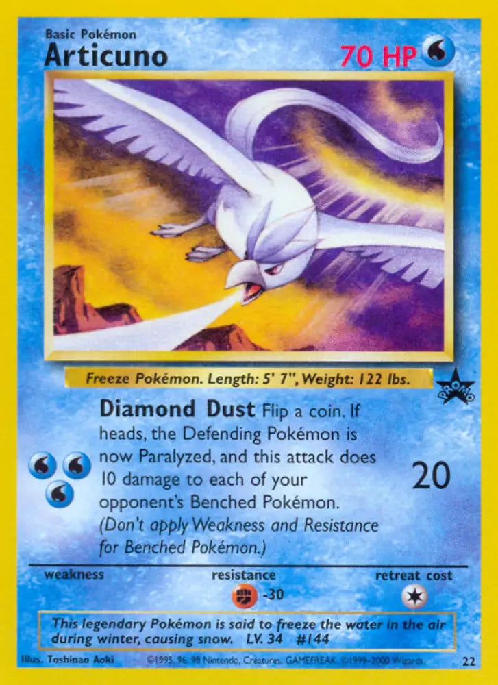 Articuno (22) [Wizards of the Coast: Black Star Promos] - Pokemon Single