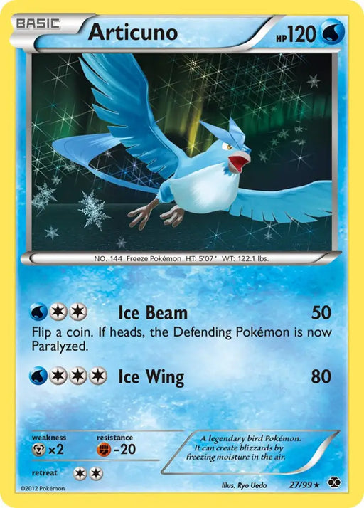 Articuno (27/99) (Blister Exclusive) [Black & White: Next Destinies] - Pokemon Single
