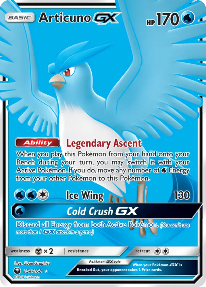 Articuno GX (154/168) [Sun & Moon: Celestial Storm] - Pokemon Single