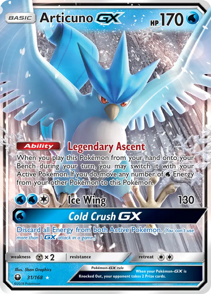 Articuno GX (31/168) [Sun & Moon: Celestial Storm] - Pokemon Single