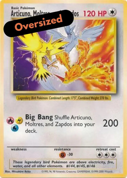 Articuno Moltres and Zapdos (Jumbo Card) [Miscellaneous Cards] - Pokemon Single