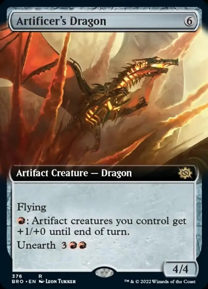 Artificer’s Dragon (Extended Art) [The Brothers’ War] - MTG Single