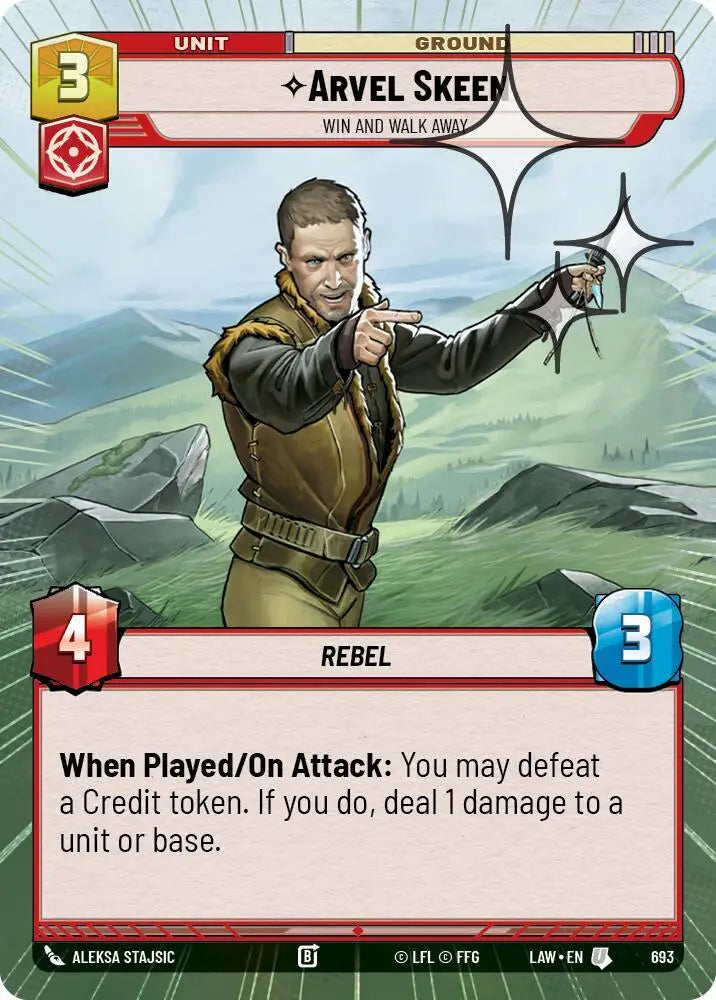 Arvel Skeen - Win and Walk Away (Hyperspace Foil) (693) [A Lawless Time]